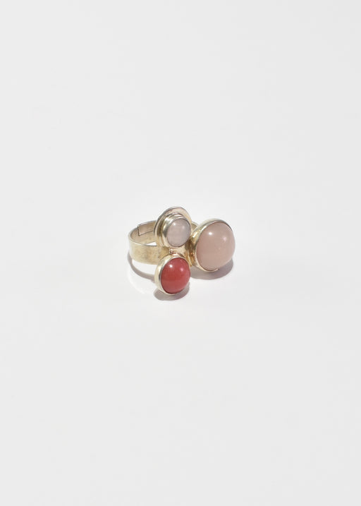 Pink Stone Cluster Ring