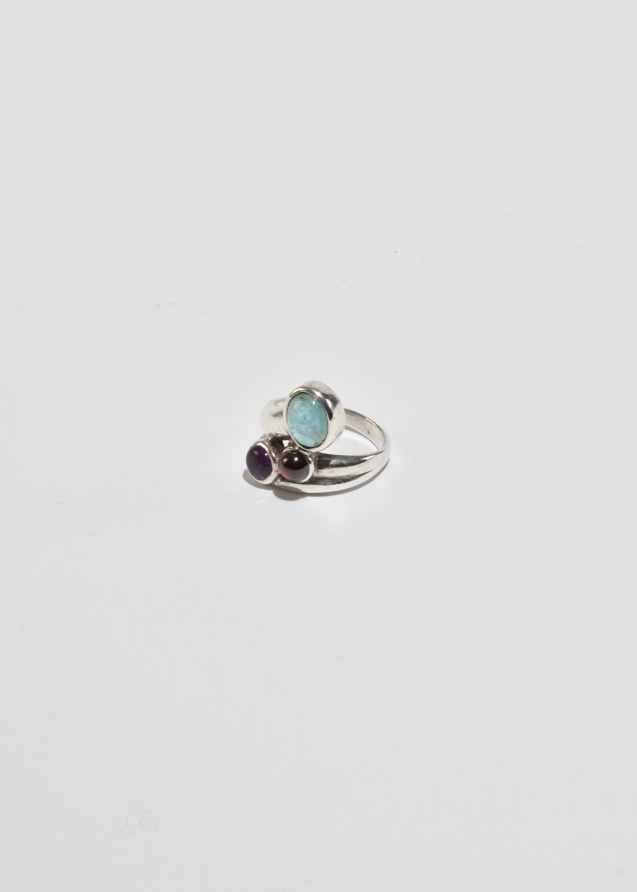 Topaz Amethyst Garnet Ring