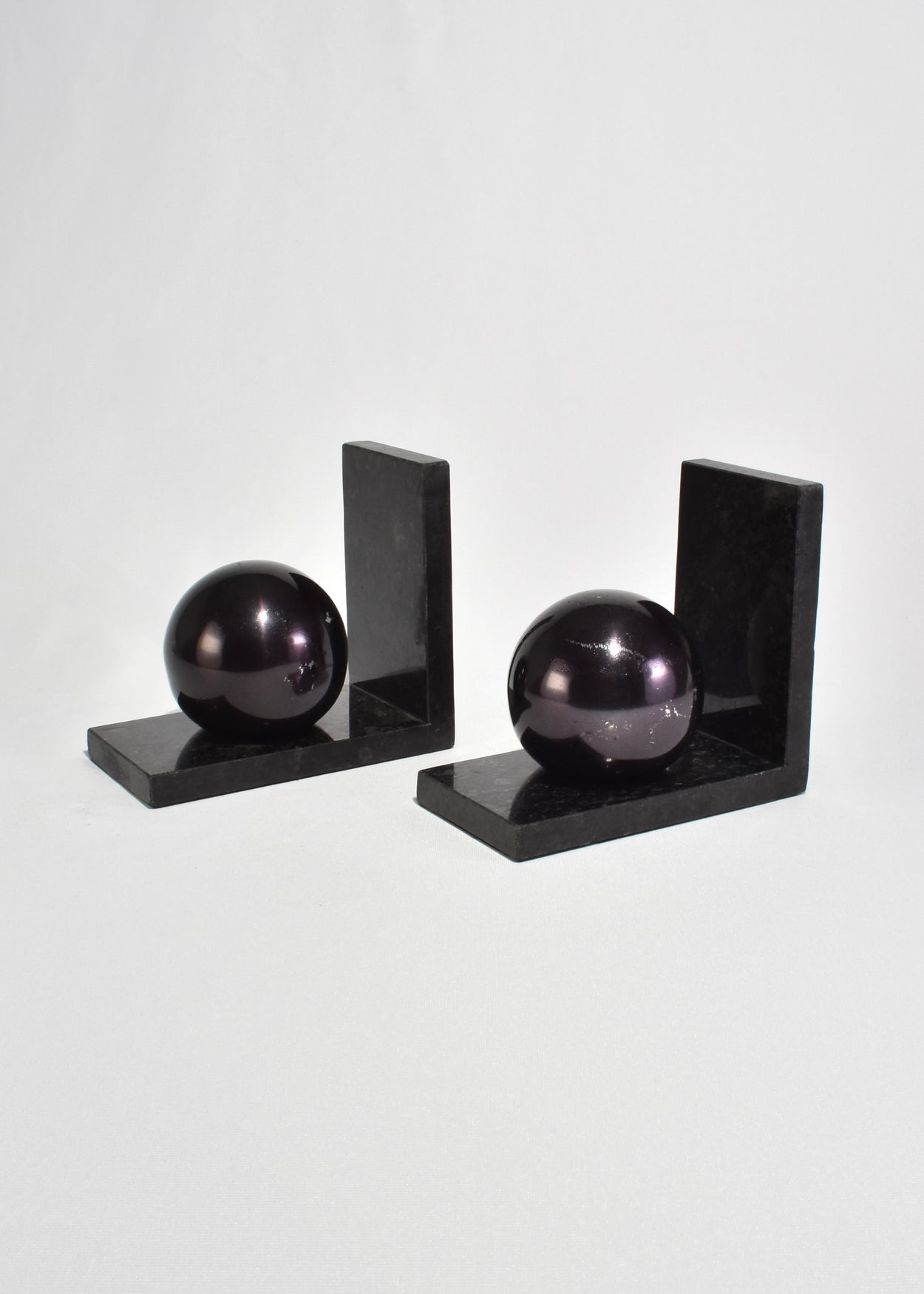 Black Geometric Bookends