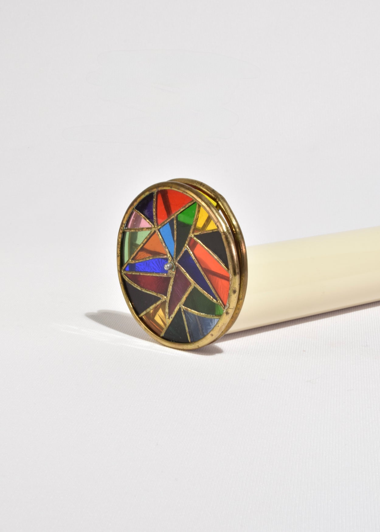 Cream Art Glass Kaleidoscope