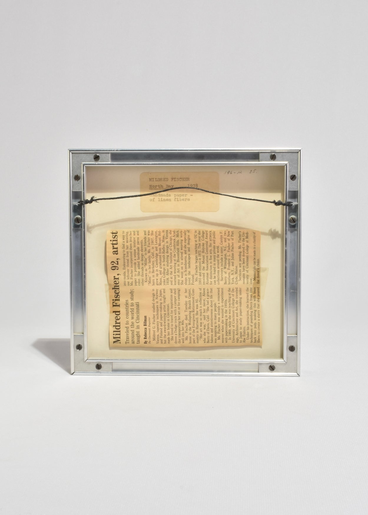 Linen Fibers Artwork, Framed