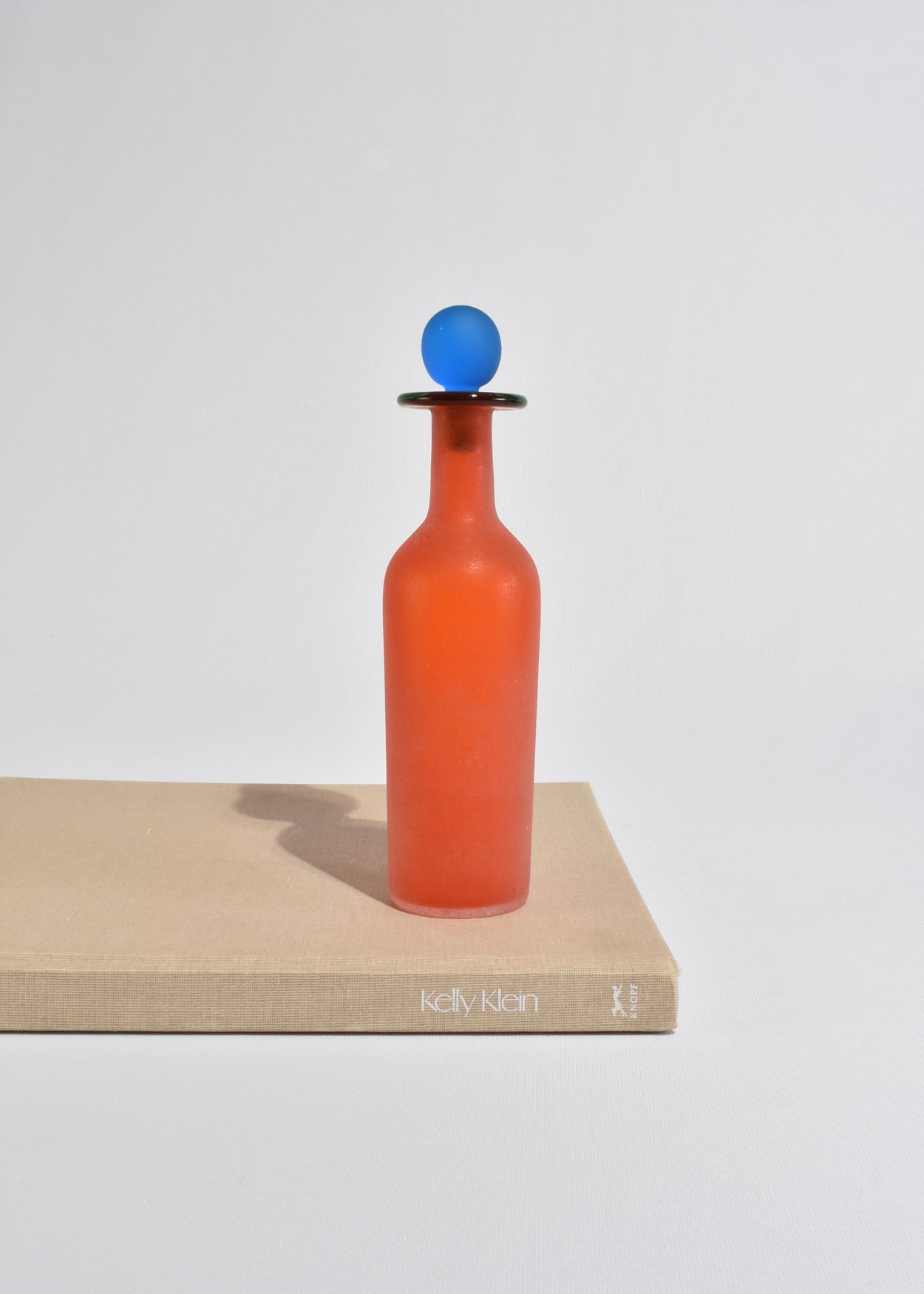 Italian Orange Glass Decanter