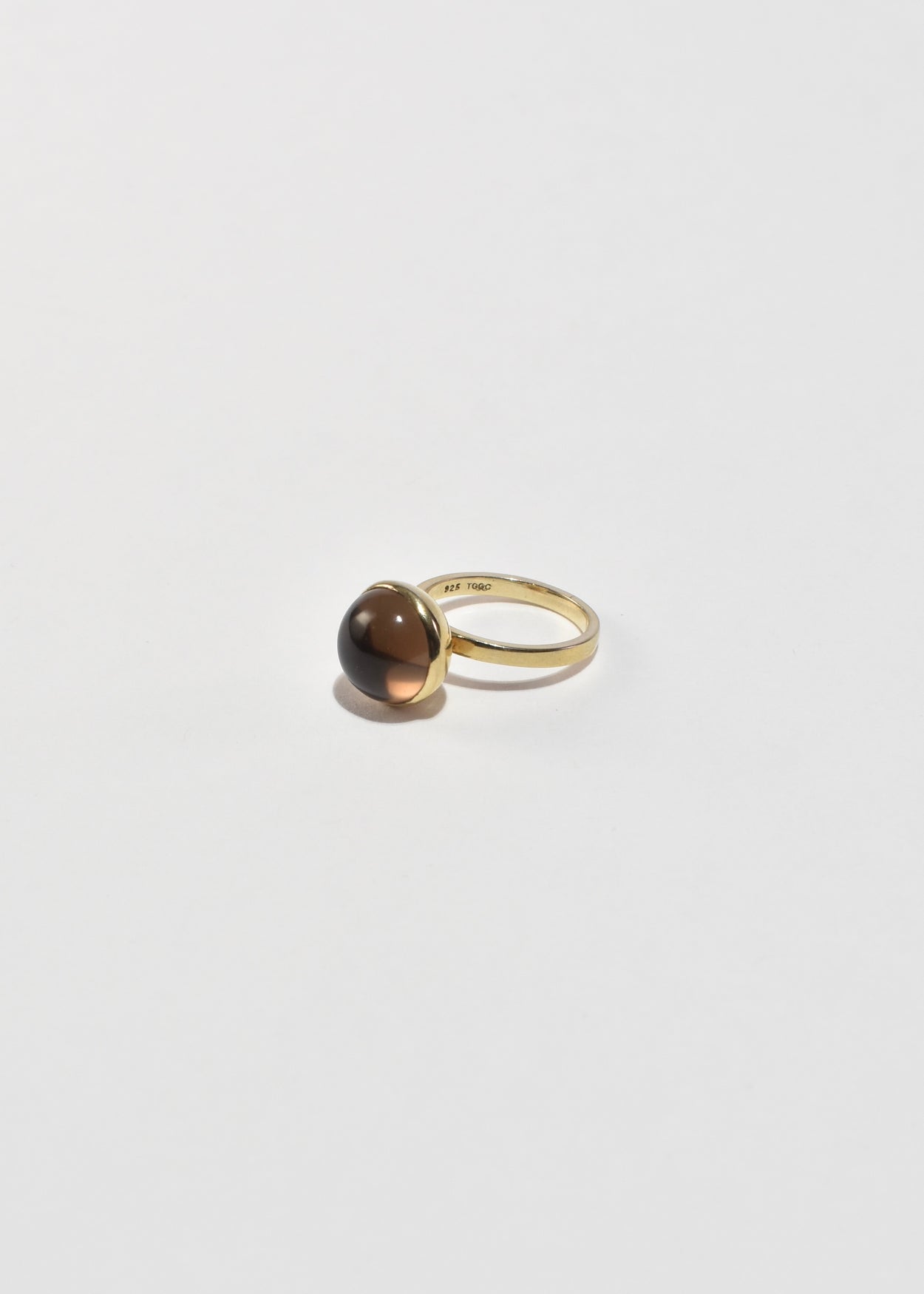 Smoky Quartz Dome Ring