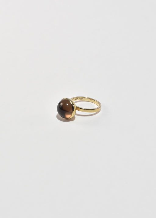 Smoky Quartz Dome Ring