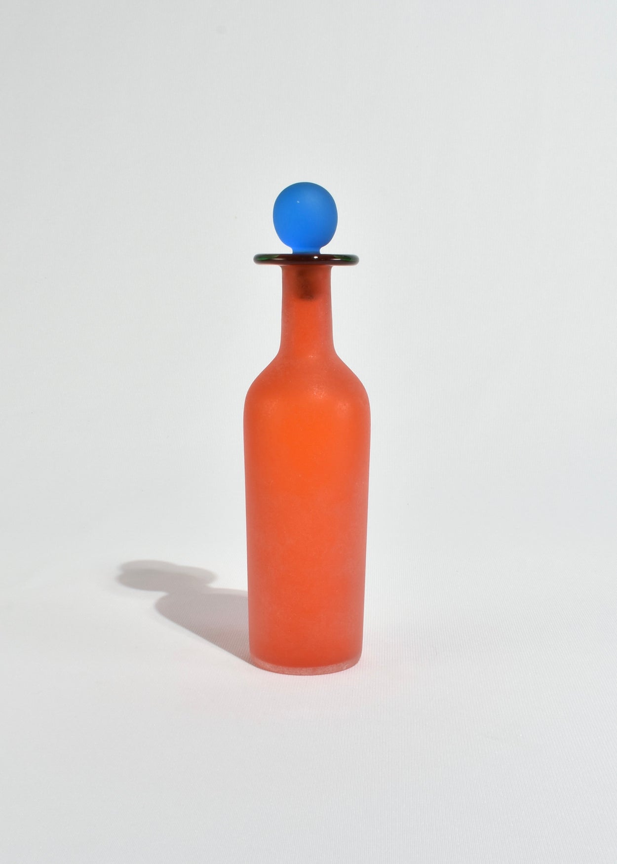 Italian Orange Glass Decanter