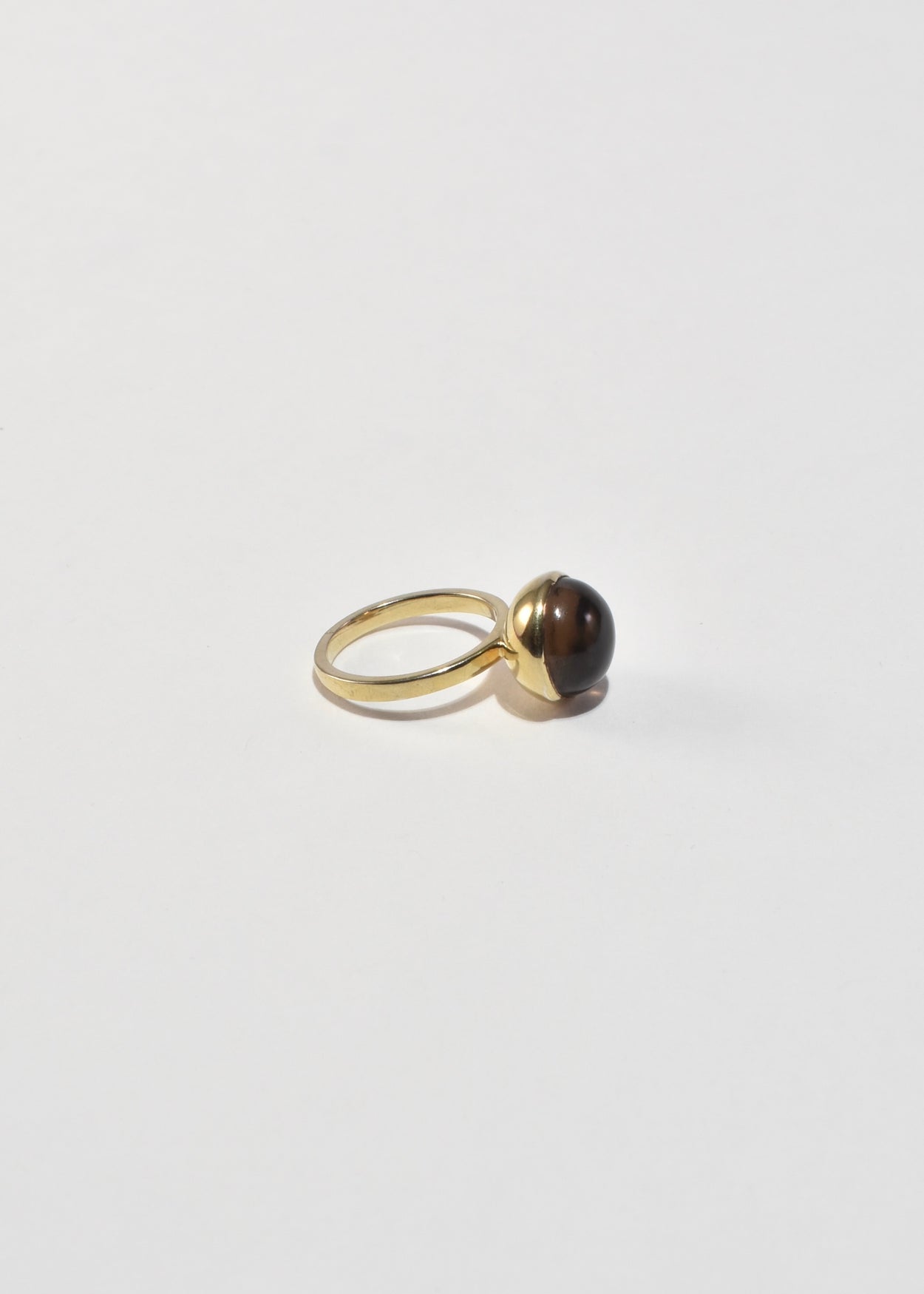 Smoky Quartz Dome Ring