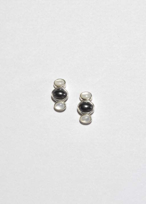 Mother of Pearl Hematite Earrings