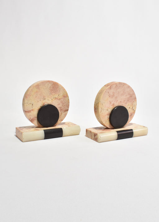Deco Marble Bookends