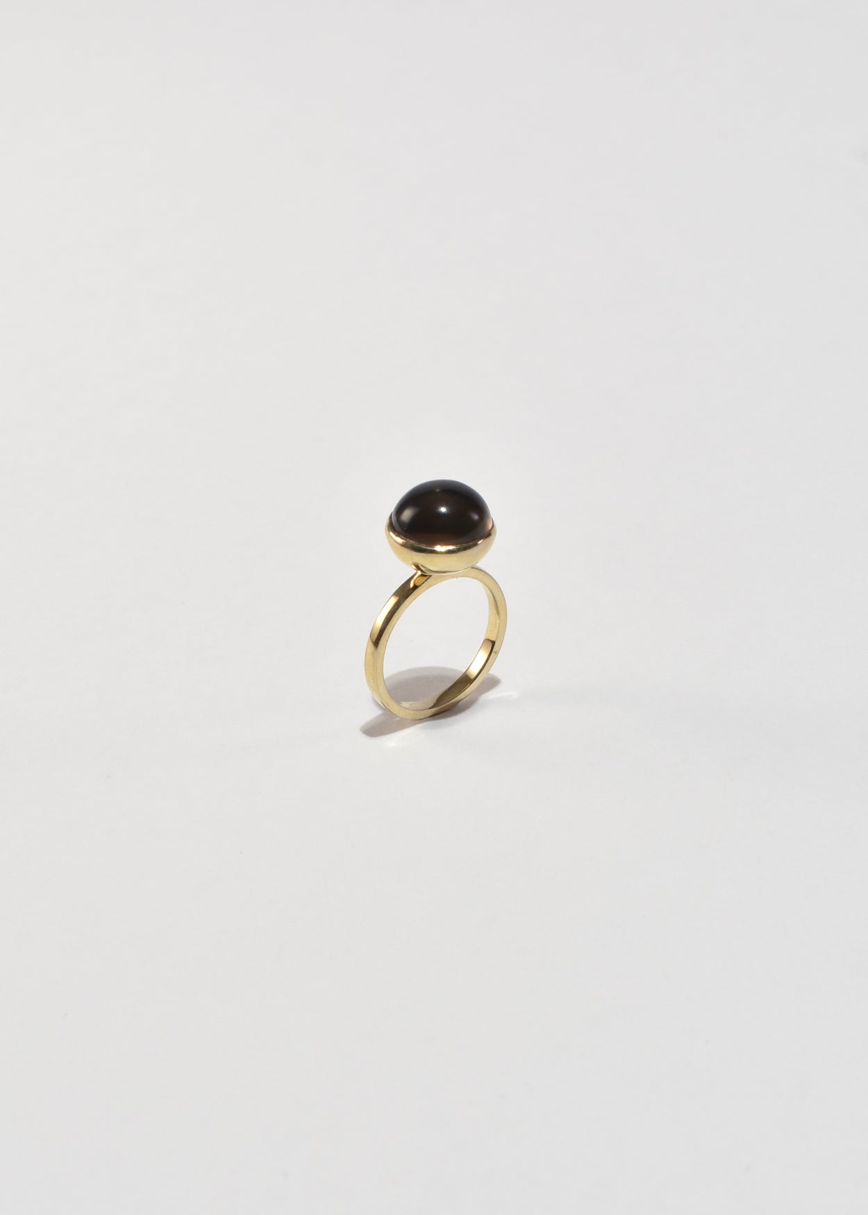 Smoky Quartz Dome Ring