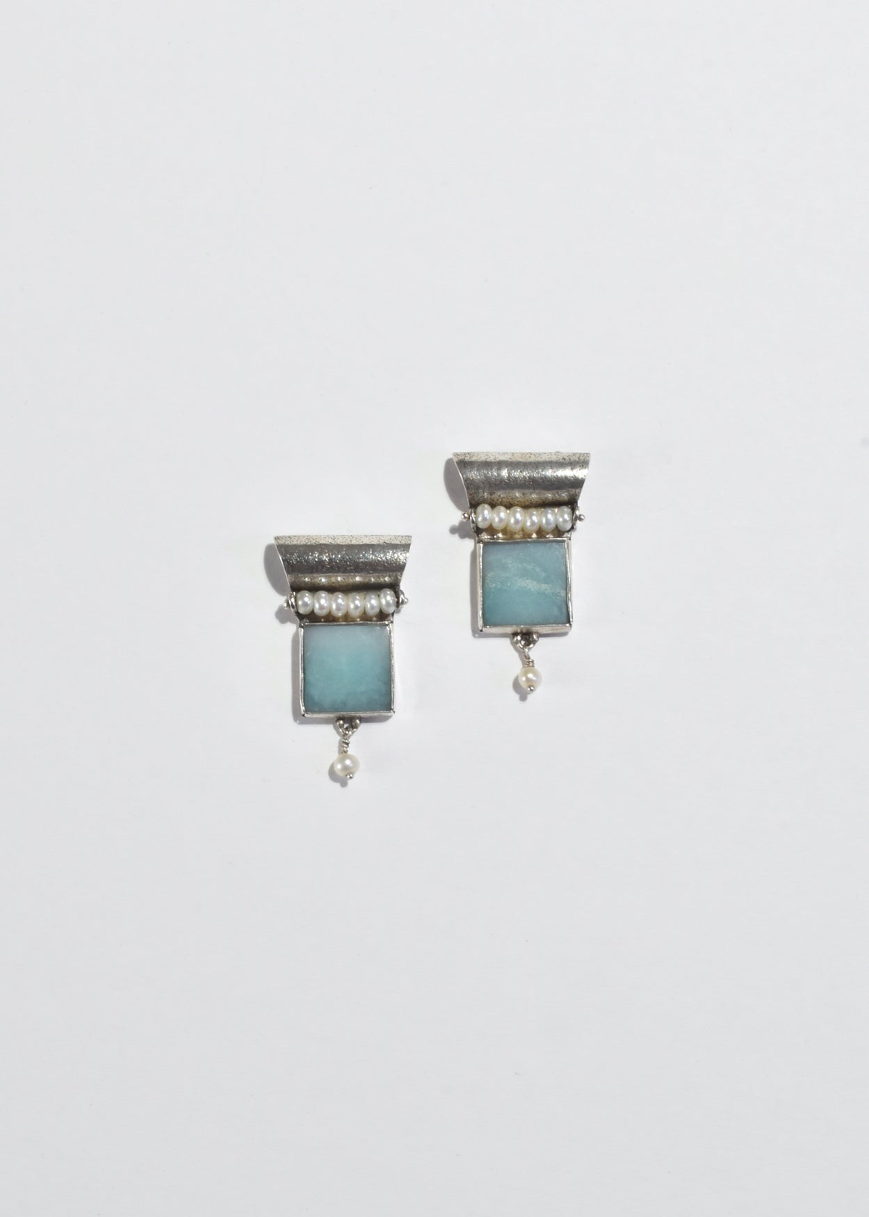Larimar Pearl Earrings