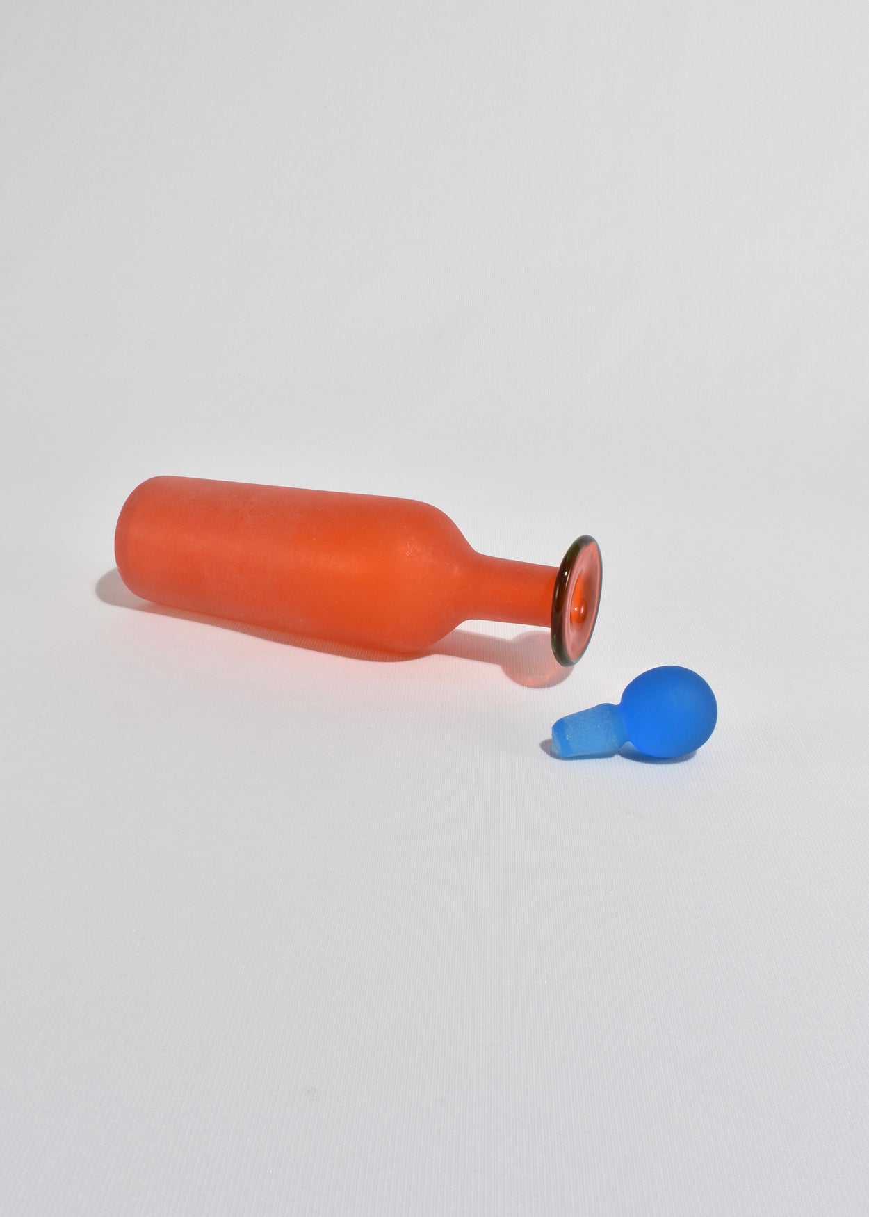 Italian Orange Glass Decanter