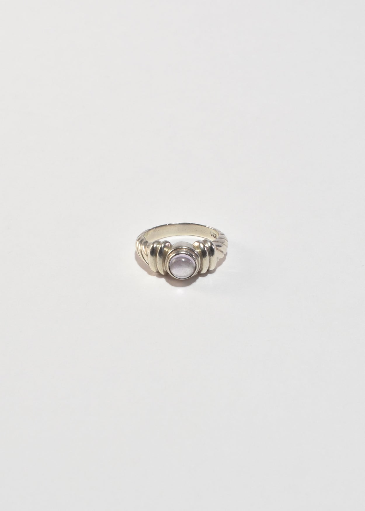 Ribbed Amethyst Ring