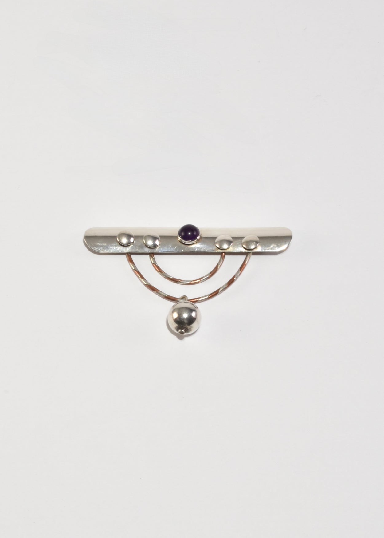 Arts and Crafts Amethyst Brooch