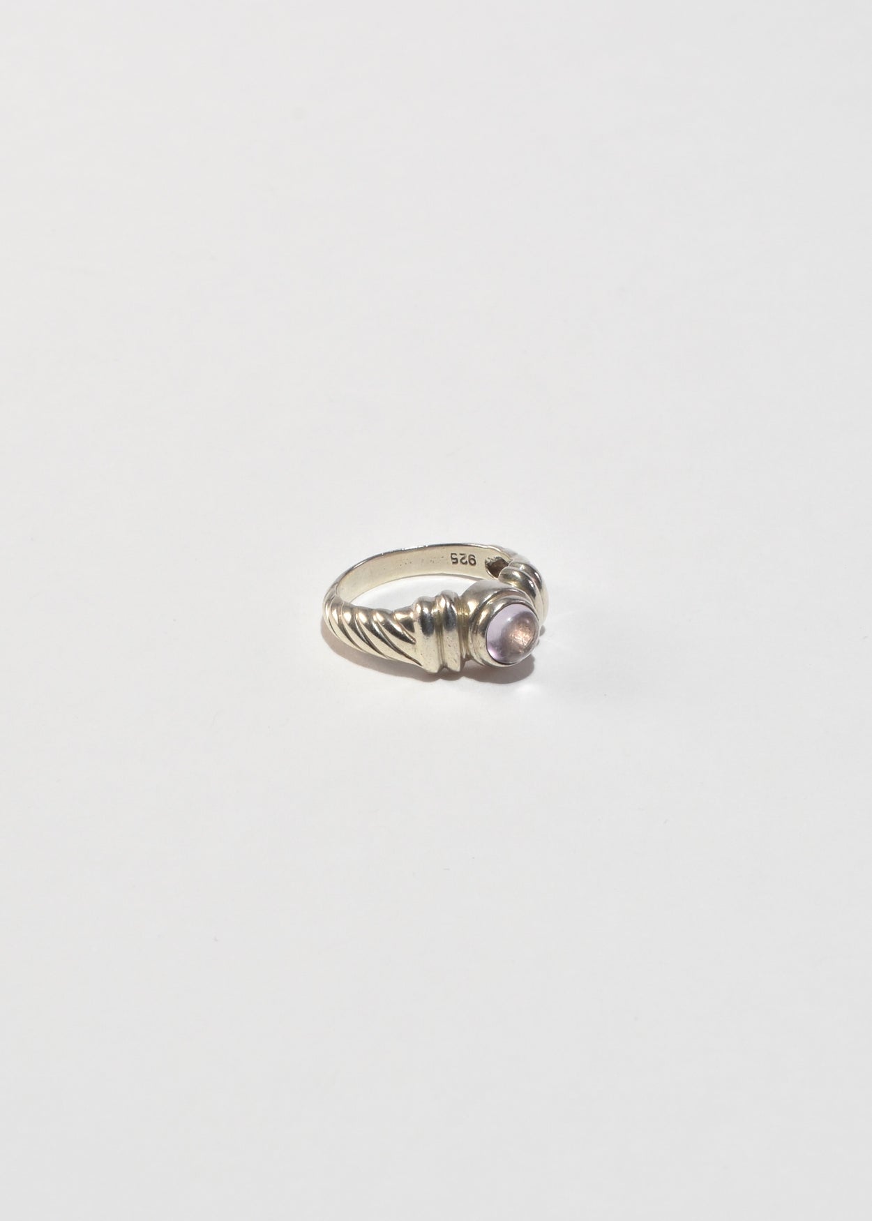 Ribbed Amethyst Ring