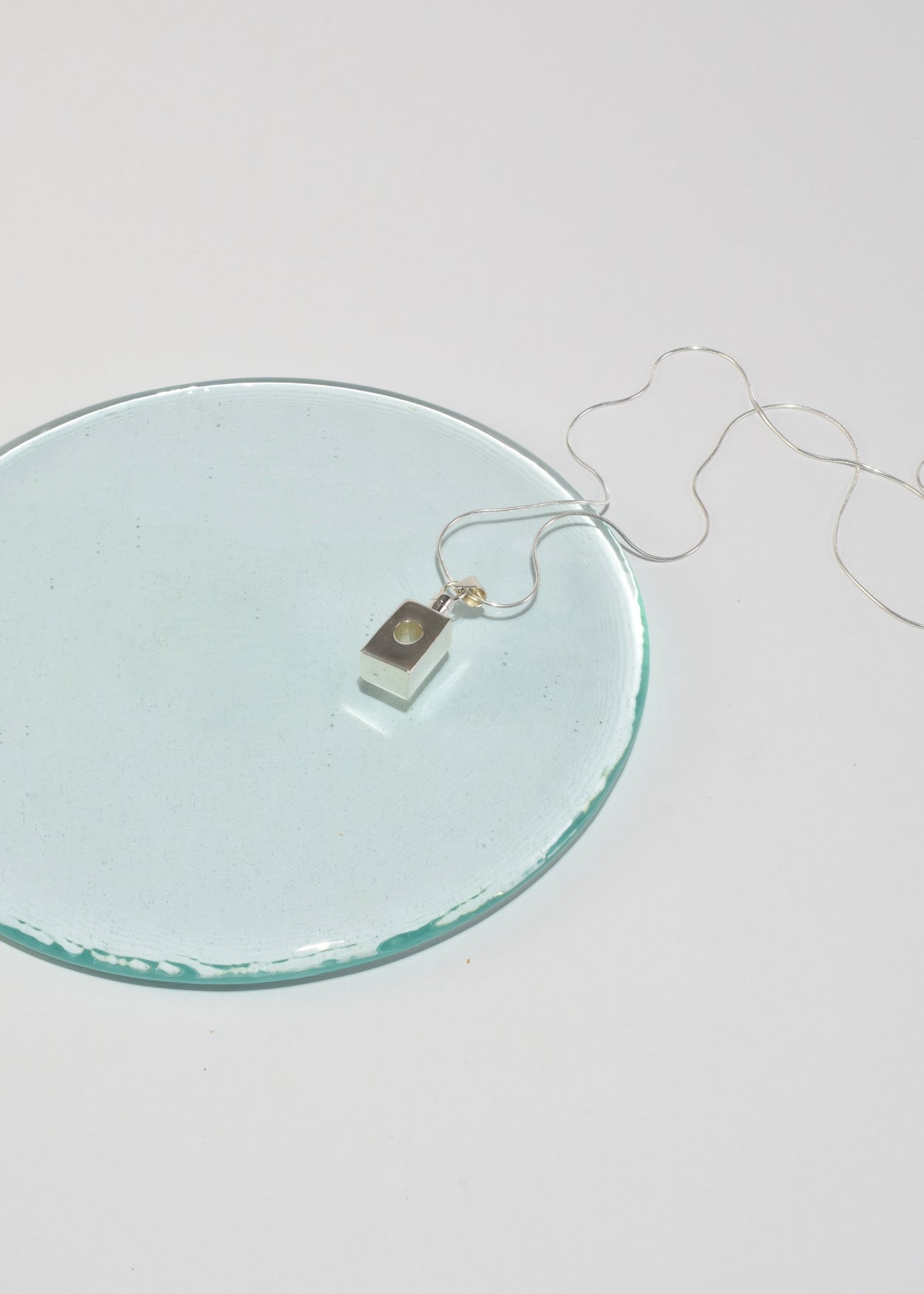 Rectangle Perfume Bottle Pendant Necklace