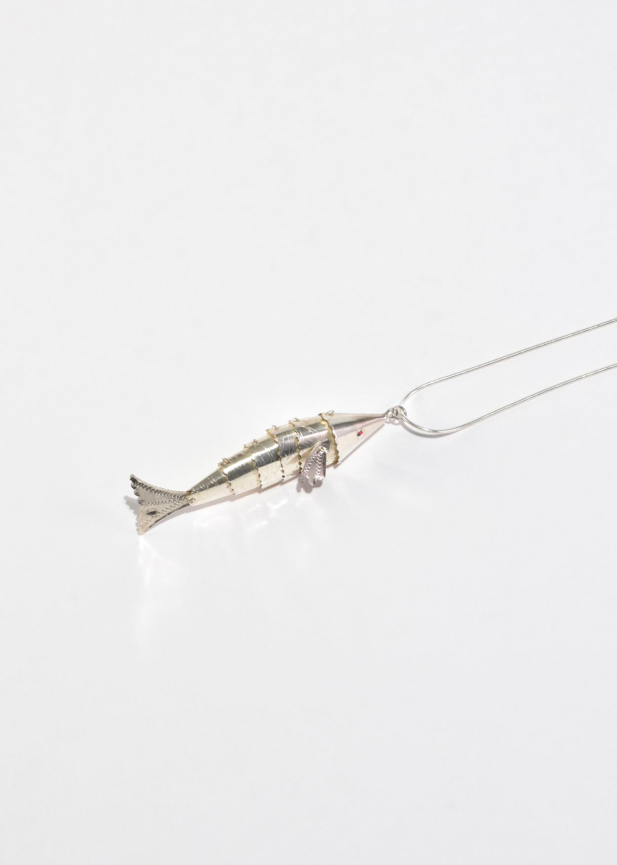 Articulated Fish Pendant Necklace