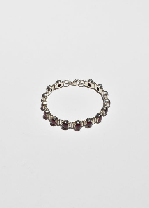 Garnet Link Bracelet