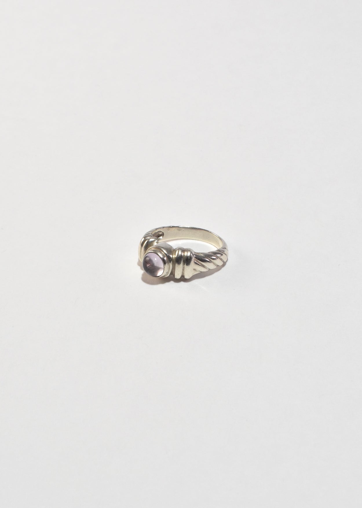 Ribbed Amethyst Ring