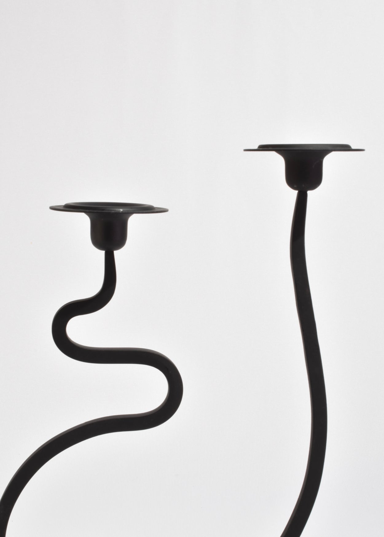 Wavy Iron Candleholder Set