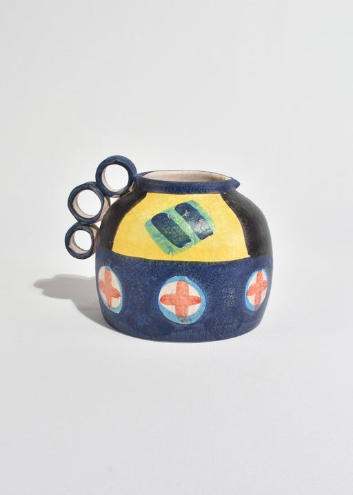 Hand-Painted Ceramic Vessel
