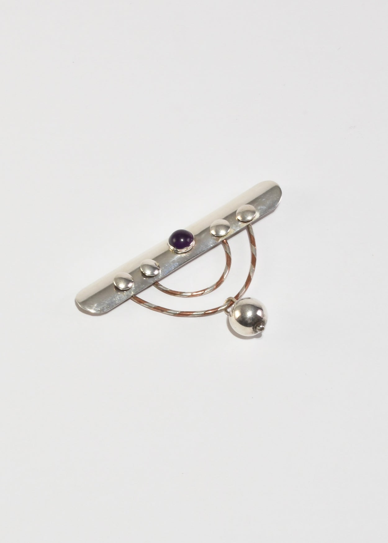 Arts and Crafts Amethyst Brooch
