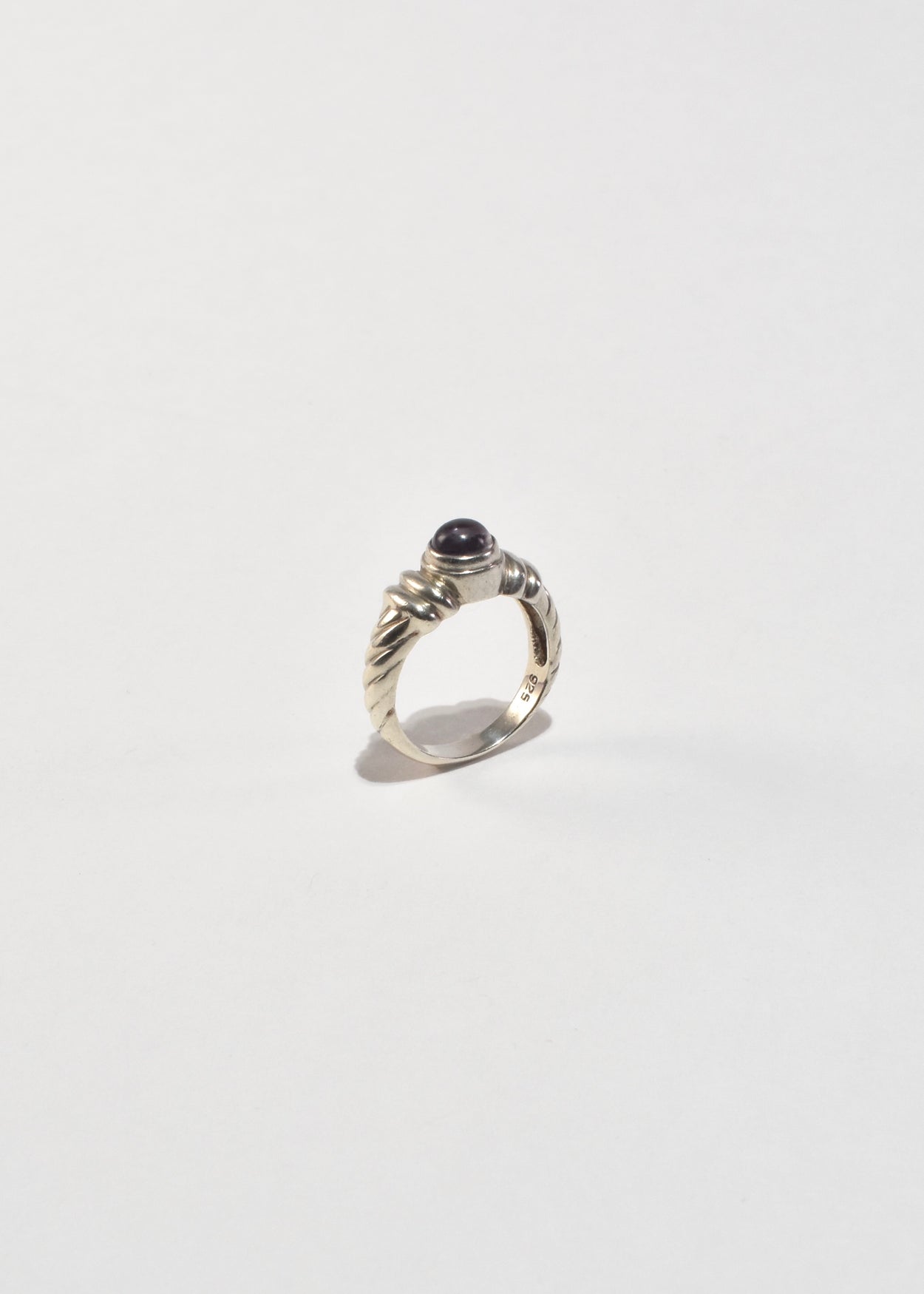 Ribbed Amethyst Ring