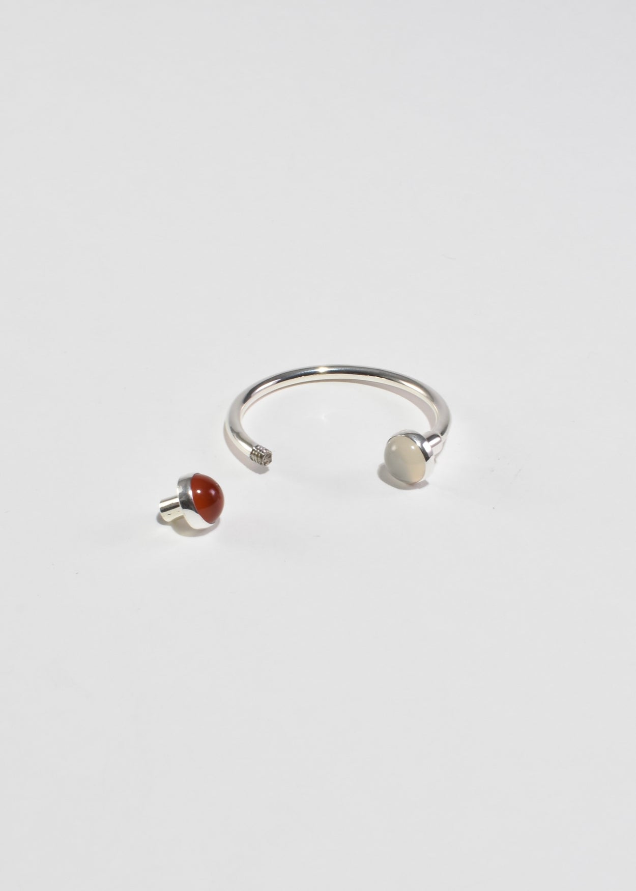 Sterling Gemstone Key Ring