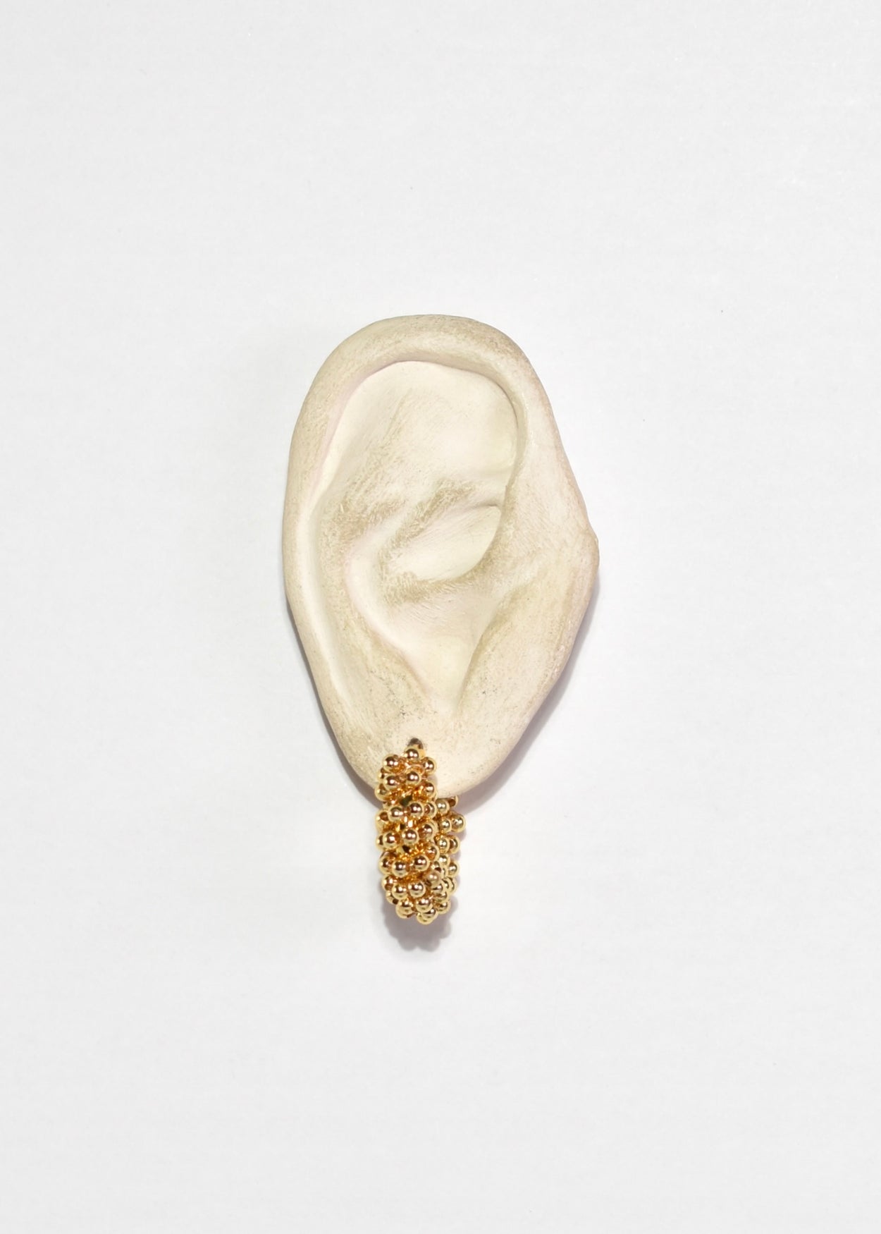Gold Beaded Hoop Earrings