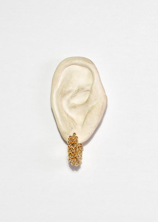 Gold Beaded Hoop Earrings