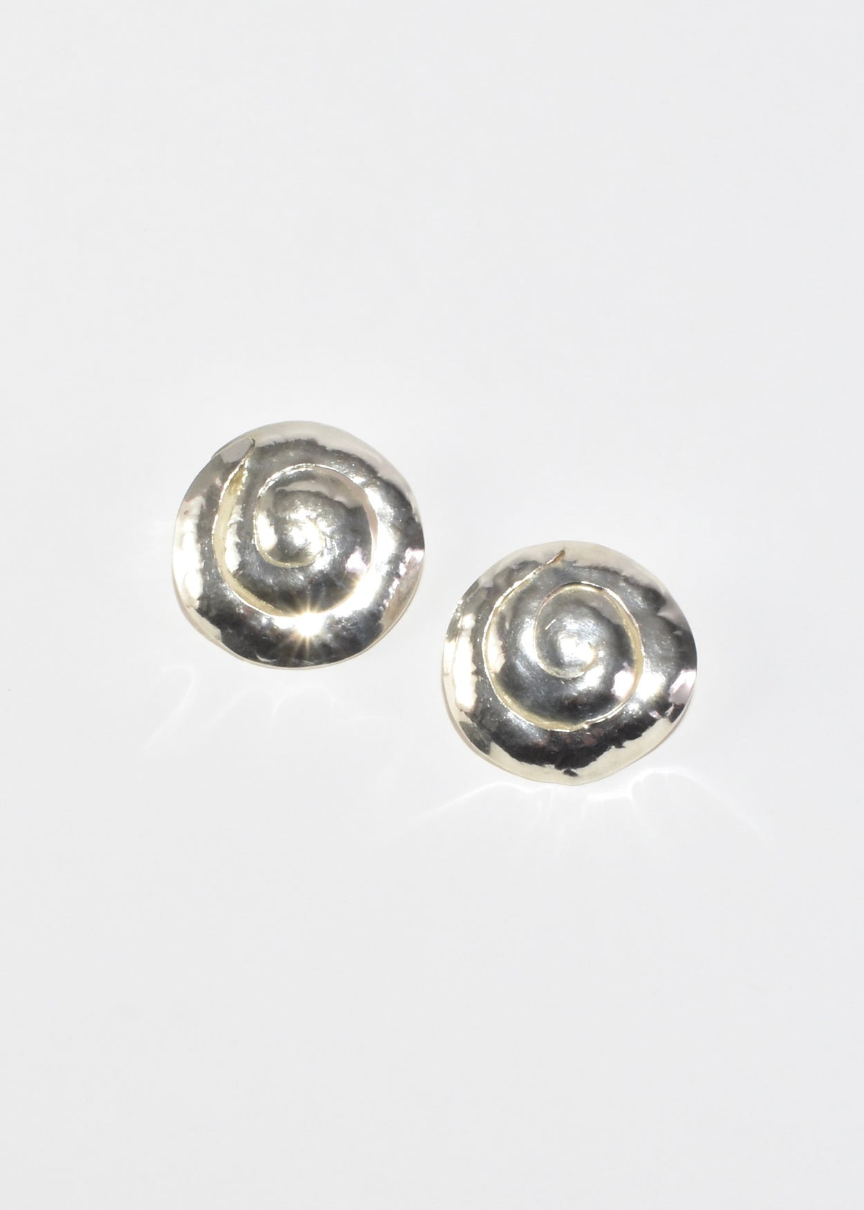 Hammered Spiral Earrings