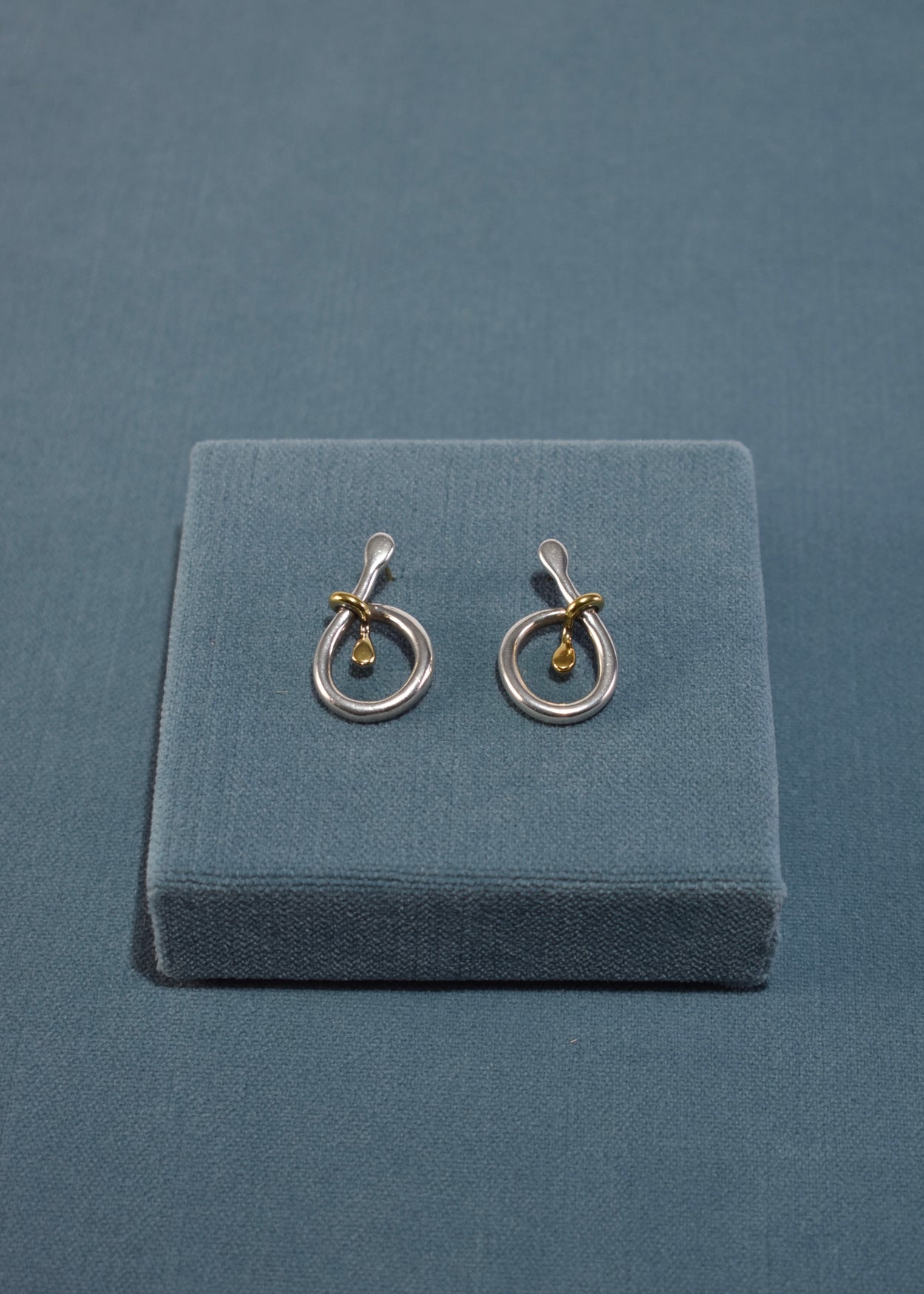 Two-Tone Loop Earrings