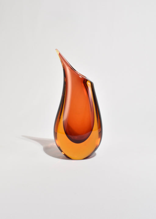 Curved Italian Glass Vase