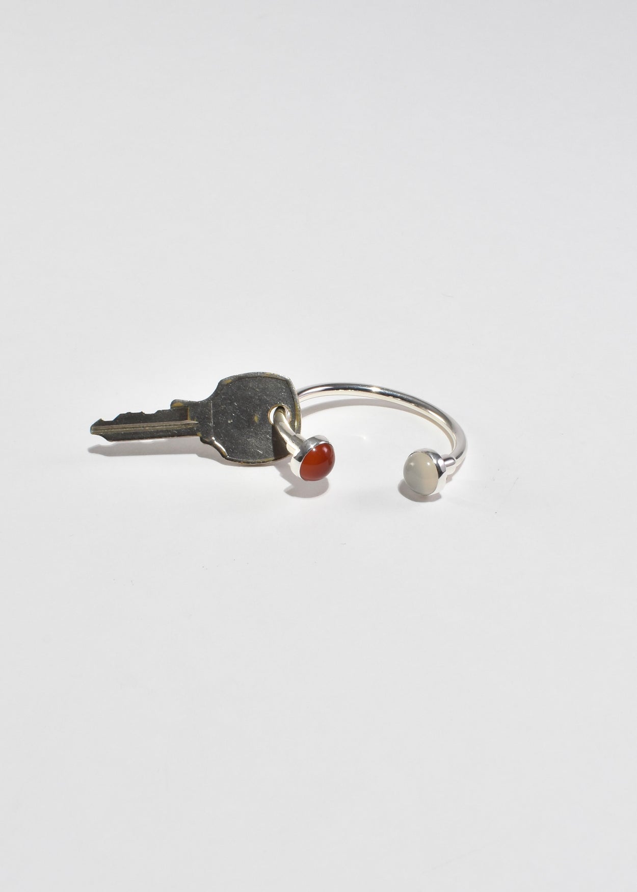 Sterling Gemstone Key Ring
