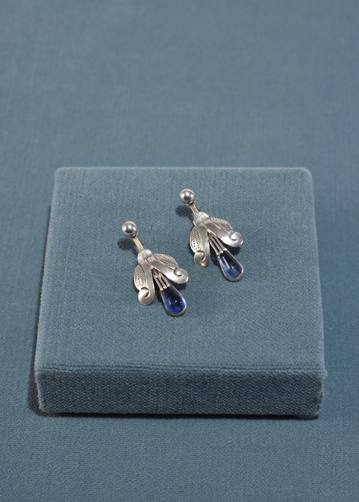Iolite Flower Earrings