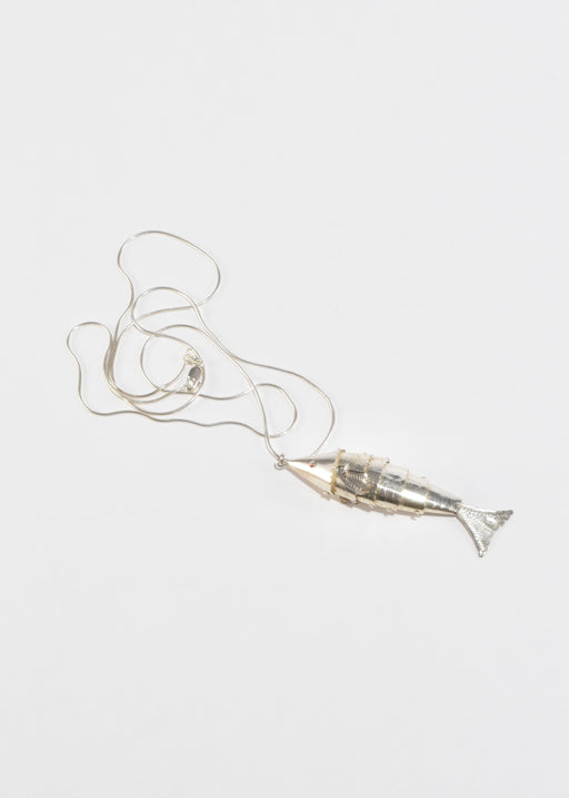 Articulated Fish Pendant Necklace