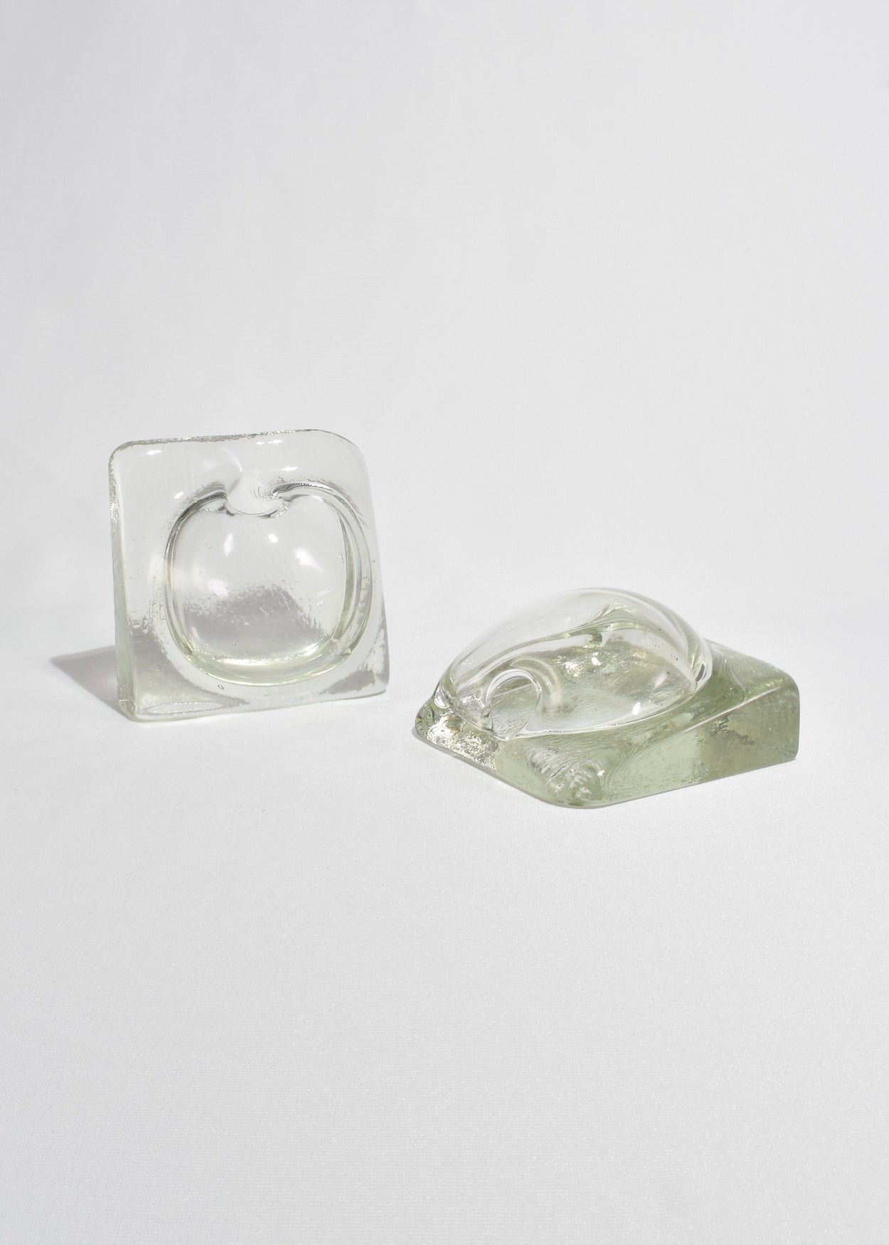 Clear Glass Bookend Vases
