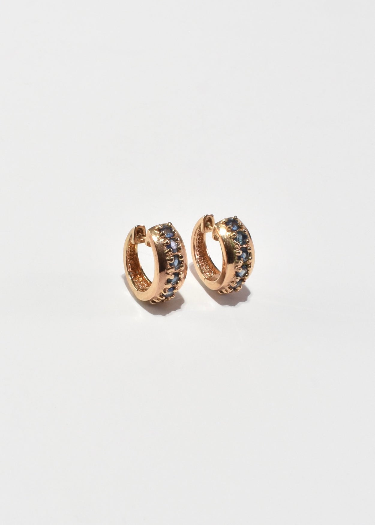 Gold Topaz Hoop Earrings