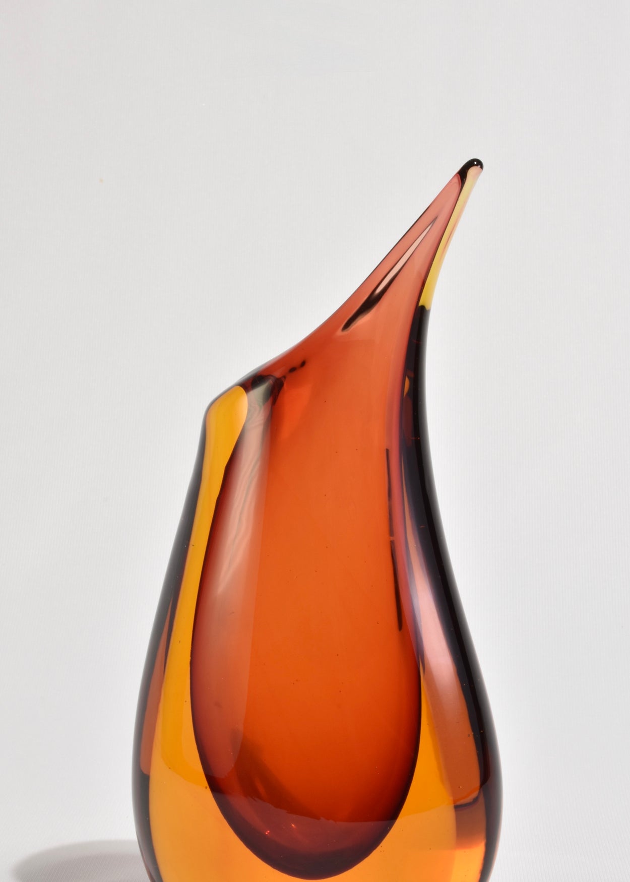 Curved Italian Glass Vase