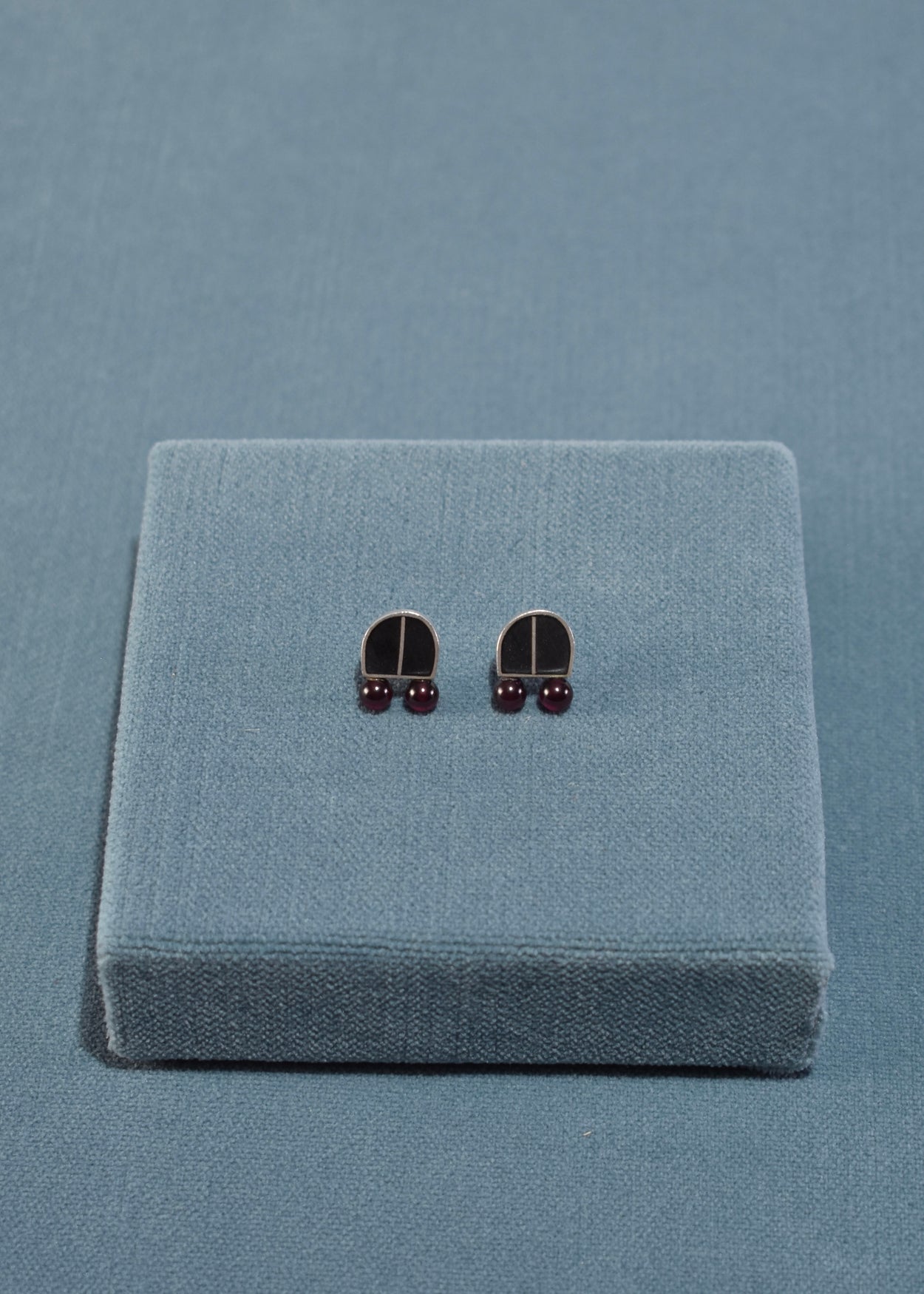 Onyx Garnet Earrings