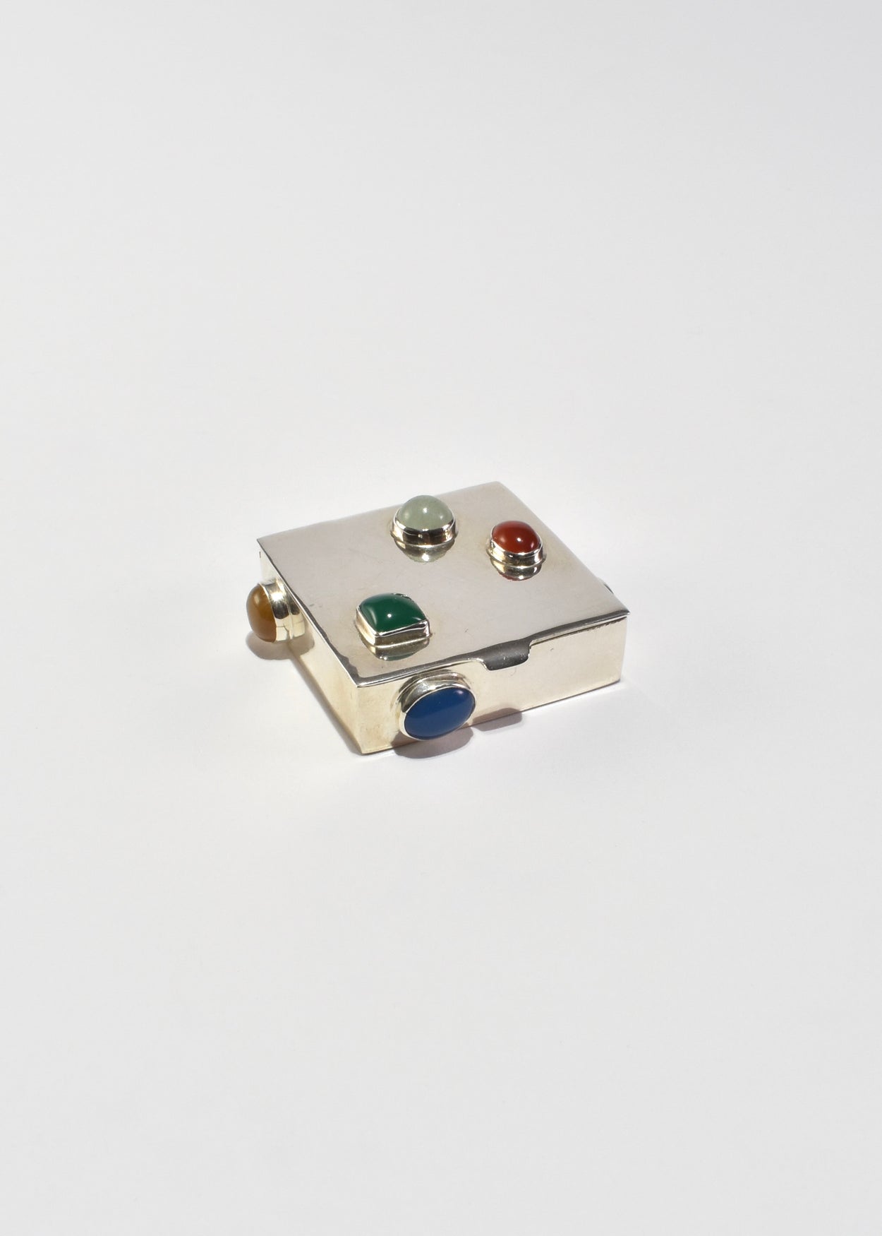 Sterling Gemstone Pillbox Sample