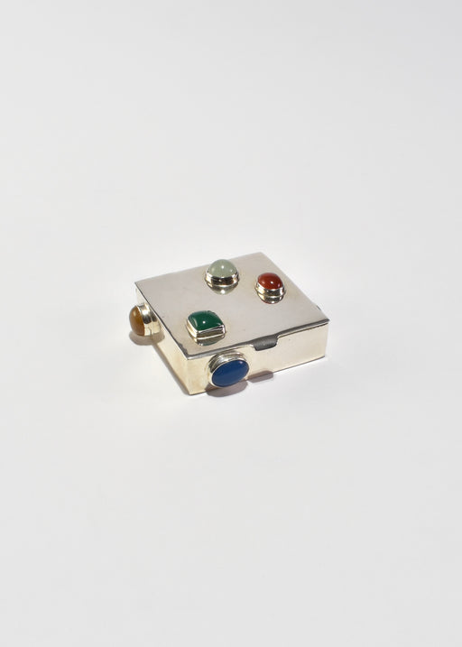 Sterling Gemstone Pillbox Sample