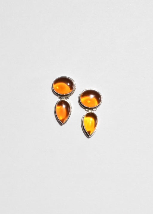 Sterling Amber Earrings