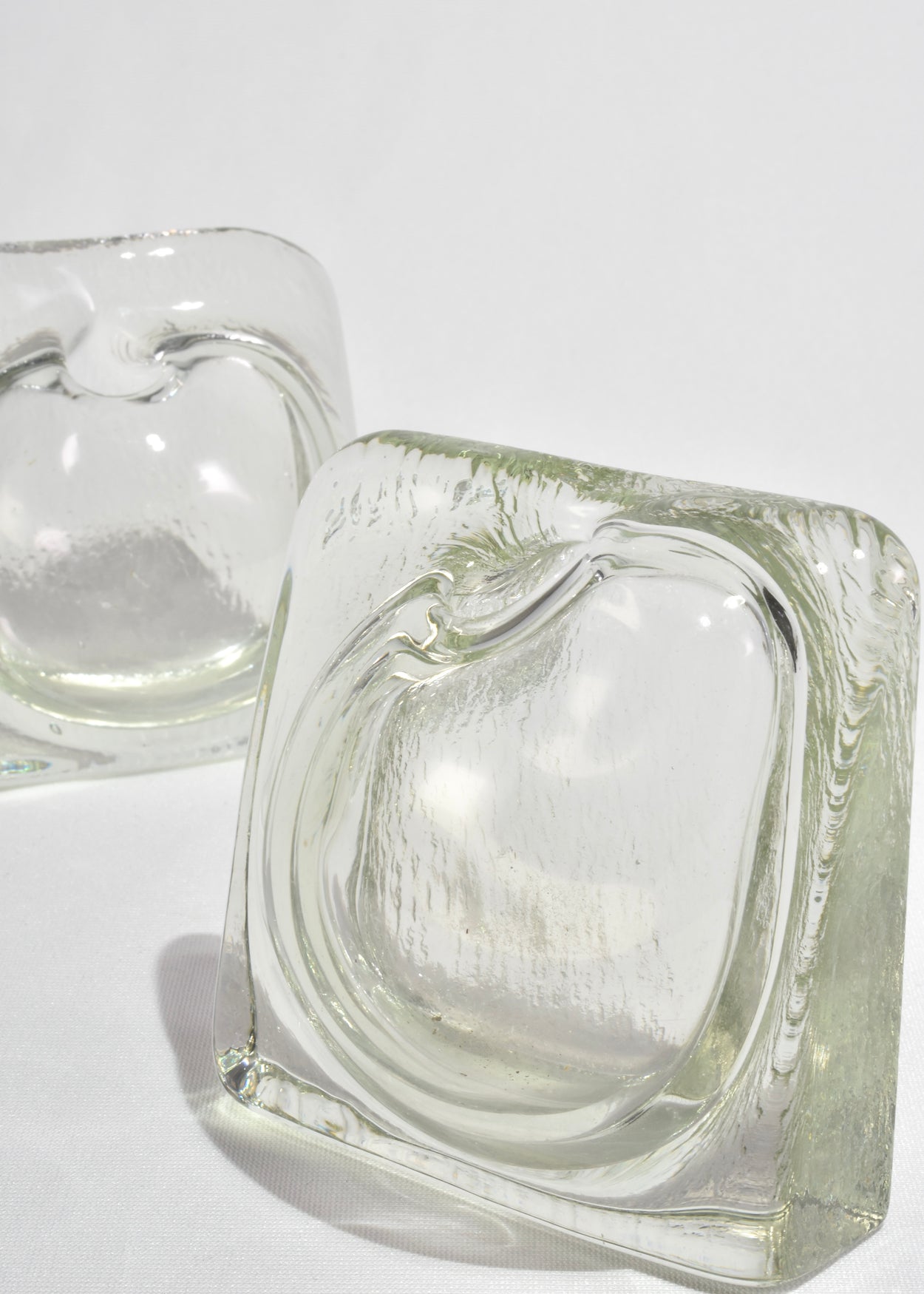 Clear Glass Bookend Vases
