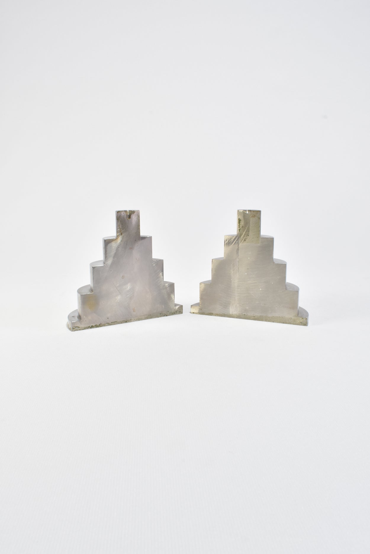 Stepped Steel Bookends