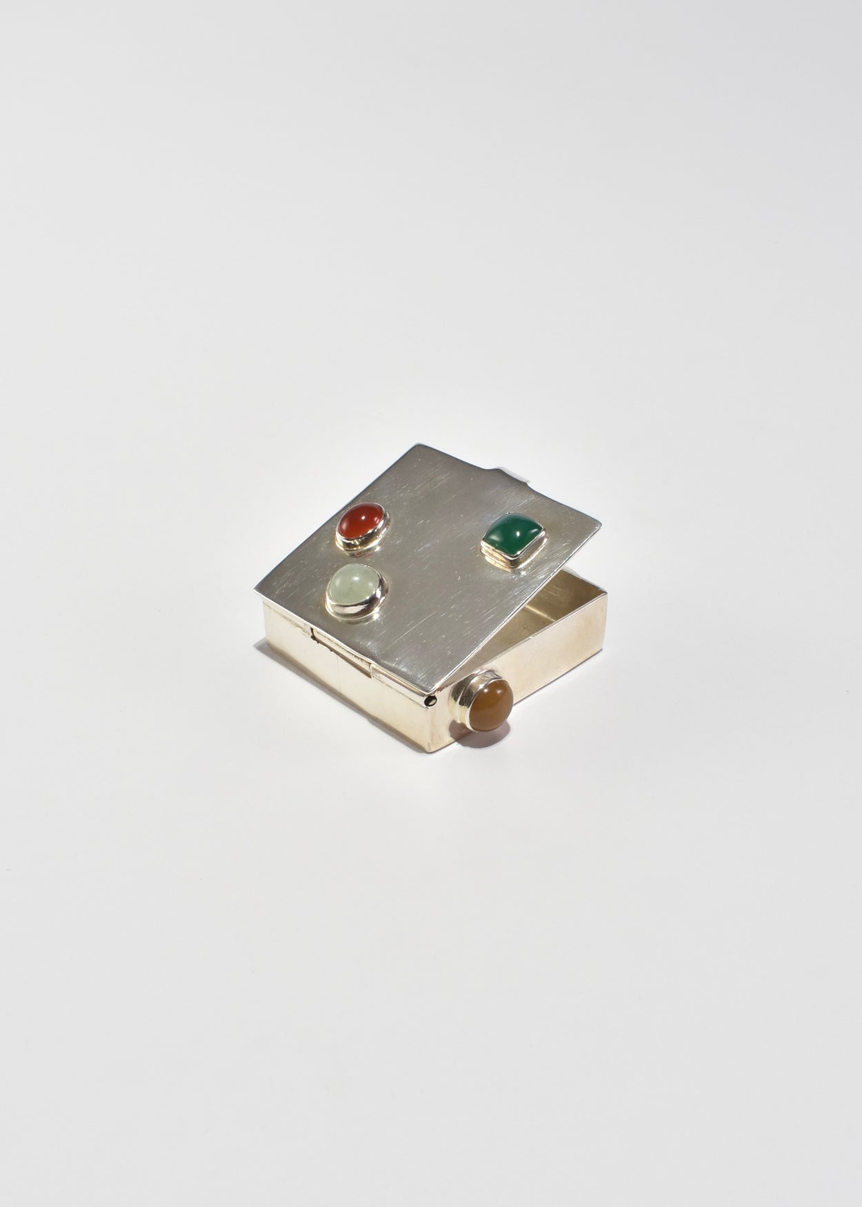 Sterling Gemstone Pillbox Sample