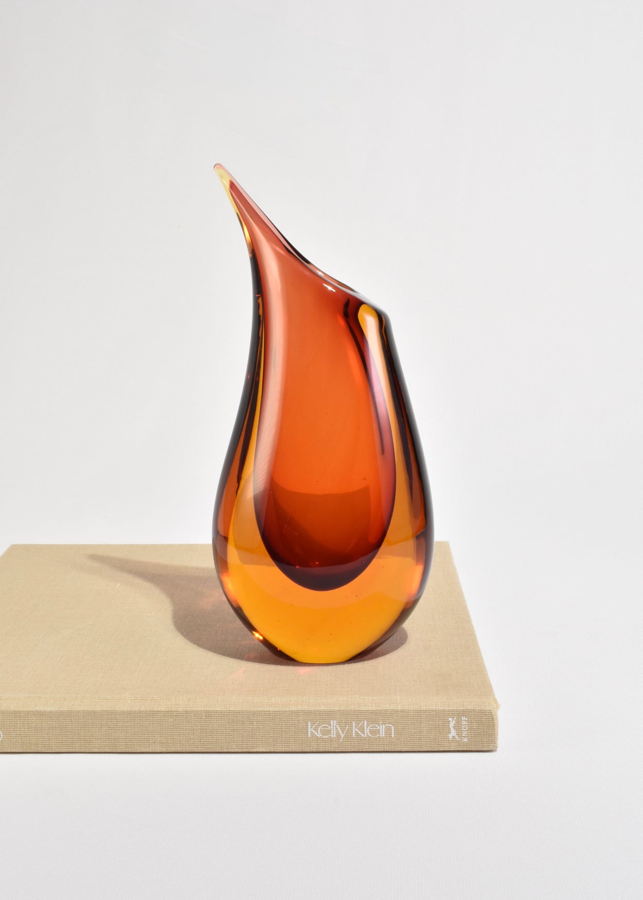 Curved Italian Glass Vase