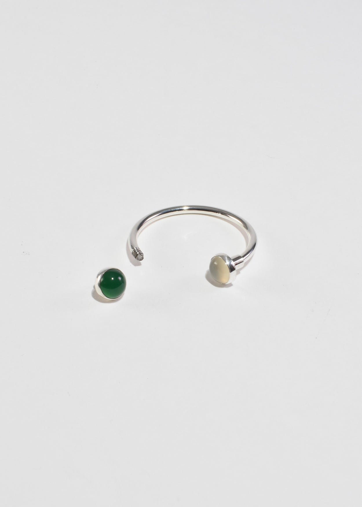 Sterling Gemstone Key Ring