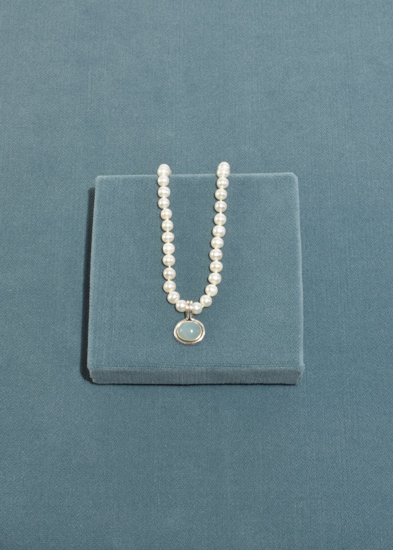 Chalcedony Pearl Necklace