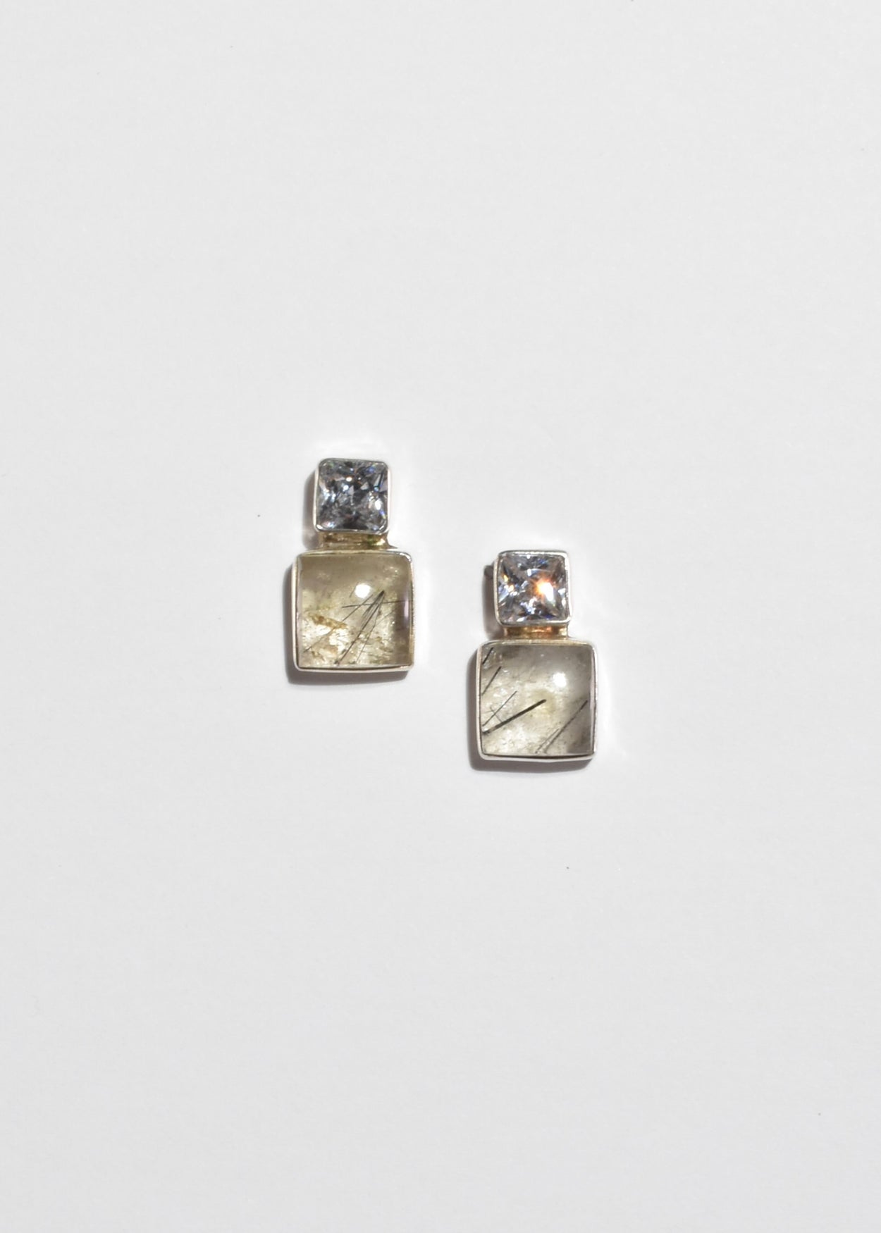 Square Quartz Earrings