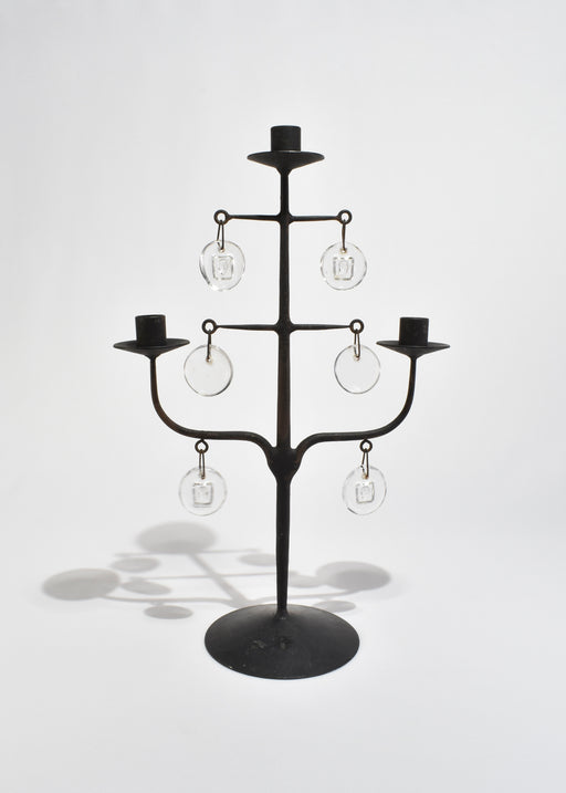 Iron and Glass Candelabra By Erik Höglund